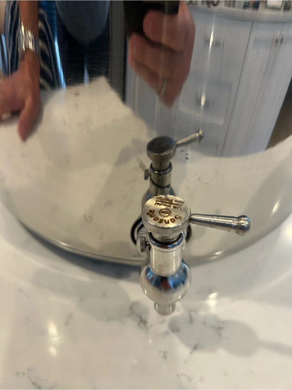 Stainless Steel Beverage Dispenser in Silver
